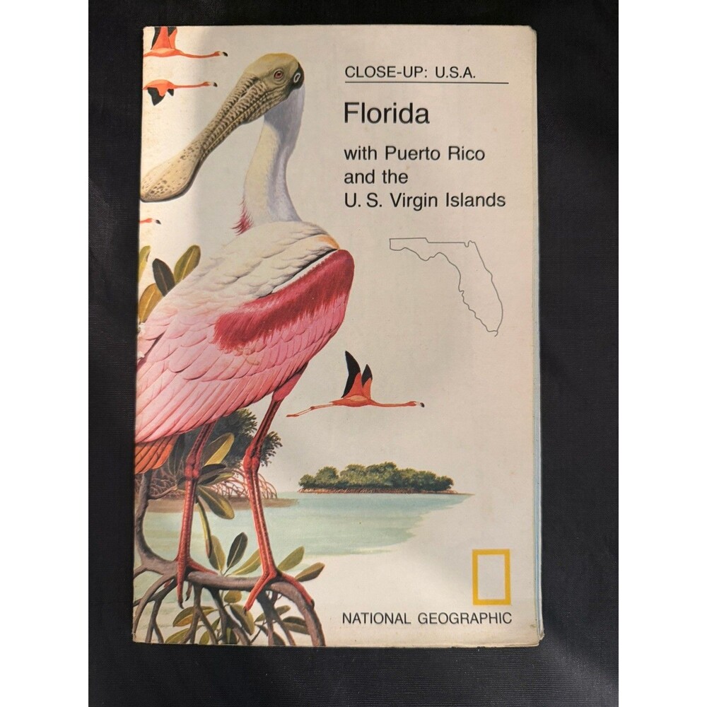 National Geographic Florida Close Up USA Poster Map